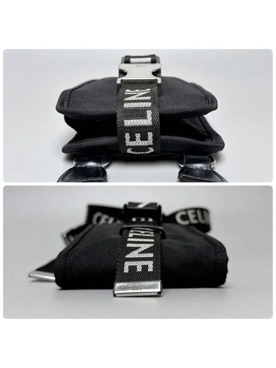 ★SOLD★ Celine Trekking Mobile Pouch Smartphone Shoulder Bag Black - Picture 5 of 10